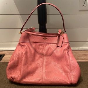 EUC Coach Large Lexy Pink Leather Shoulder Bag
